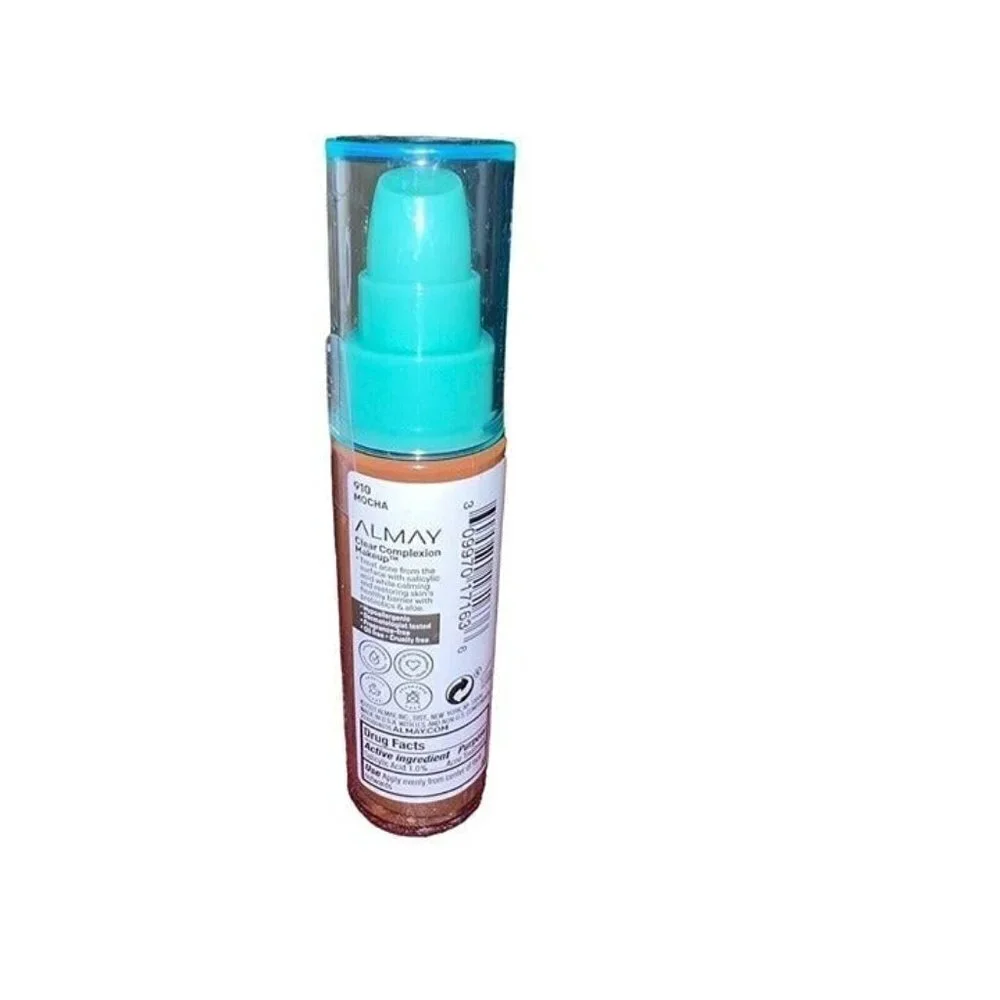 ALMAY Clear Complexion Makeup Salicylic Acid Foundation (1oz / 30mL) 910 Mocha
